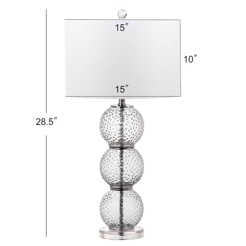 SAFAVIEH Lighting Noella 29-inch Glass Table Lamp (Set of 2) - 15Wx15Dx29H