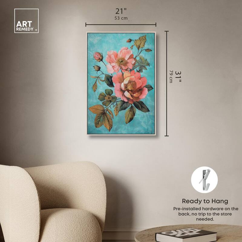 Floral Azure Ascent I Canvas by Art Remedy