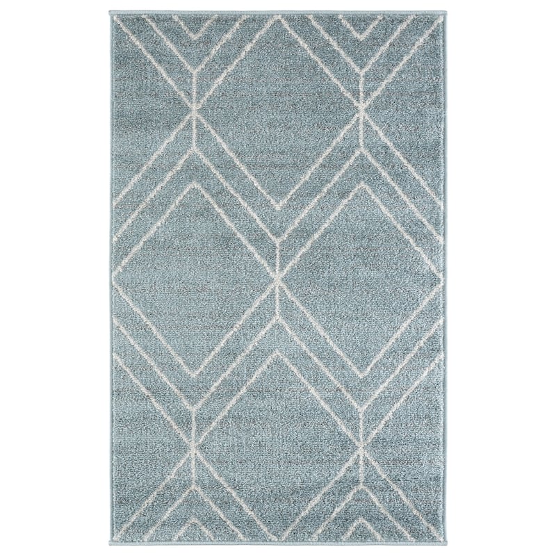SAFAVIEH Adirondack Juvelina Modern Geometric Rug - 2'6" x 4' - Blue/Ivory