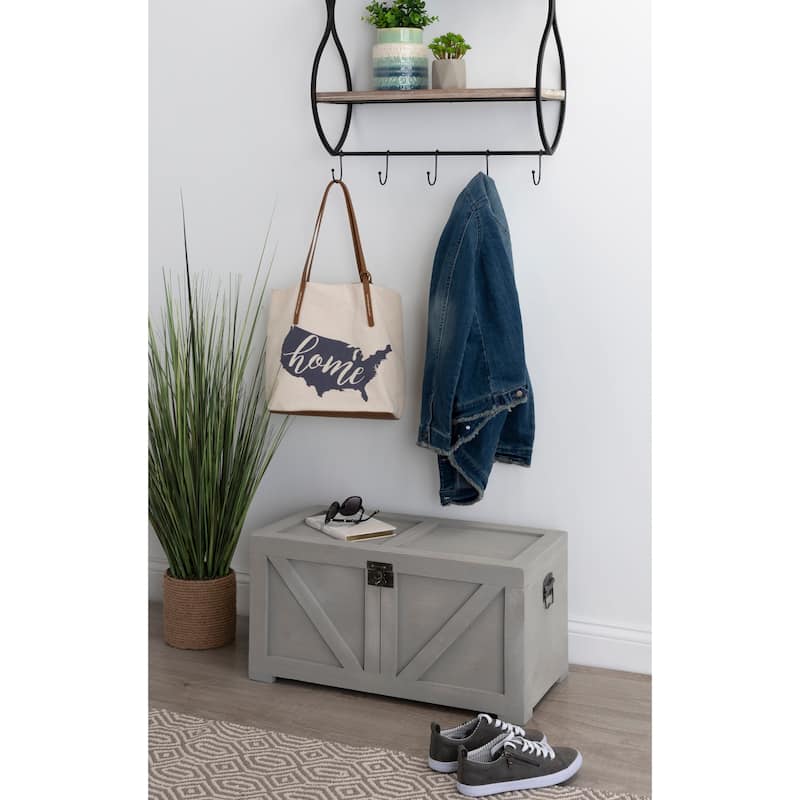 Kate and Laurel Cates Wood Trunk