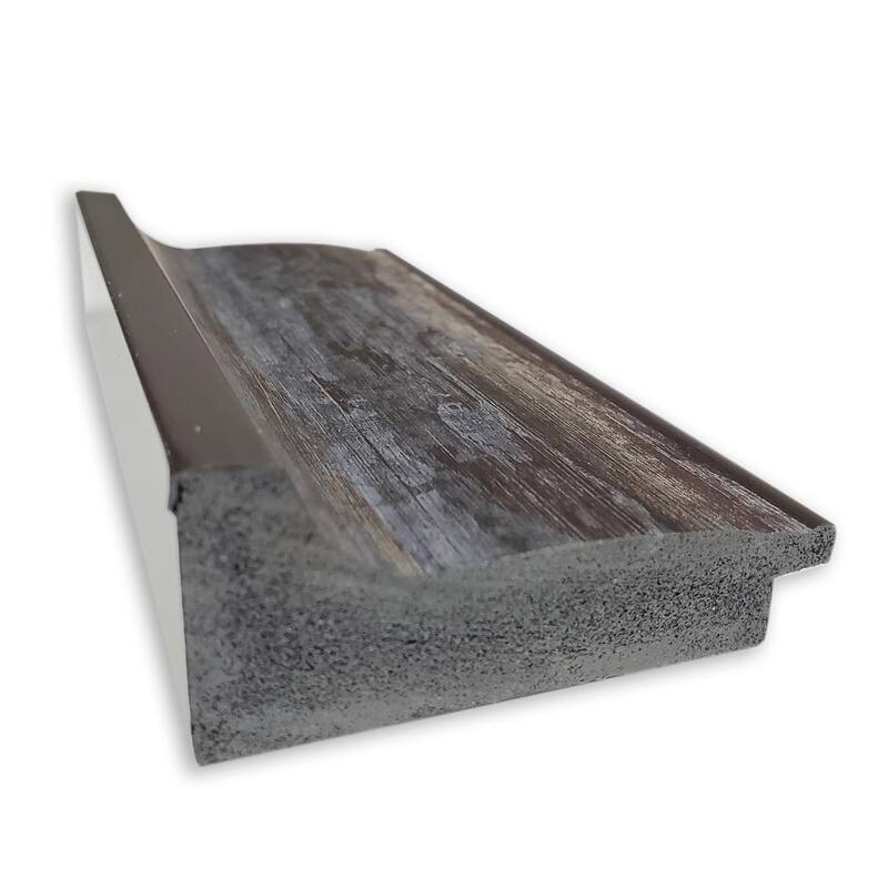 Non-Beveled Wall Mirror - Alta Rustic Char Frame