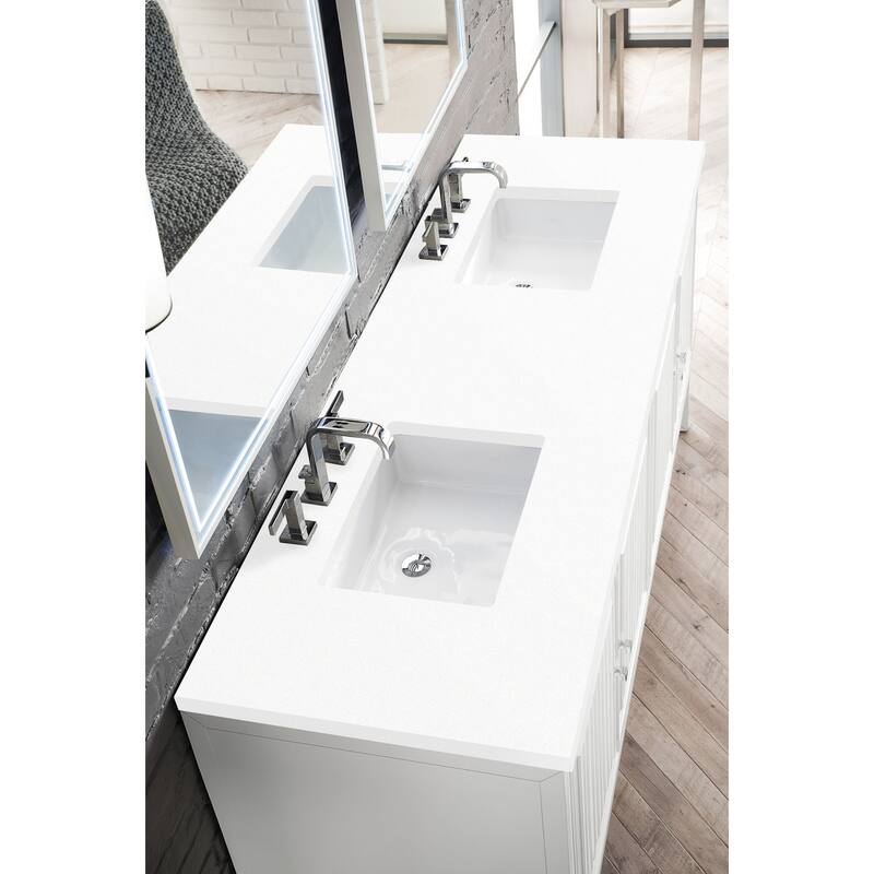 James Martin Vanities E645-V72-3WZ Athens 72" Free Standing Double