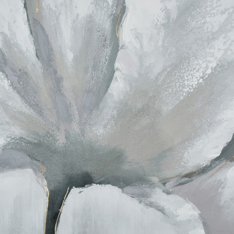 Elk Home Valerie Blooms White Fabric 39.25 Inch Wide Wall Art