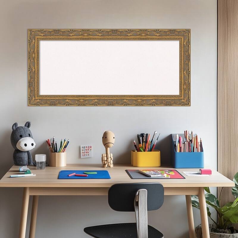 Filigree Gold Framed Cork Board - Bulletin Board, Organization Board, Pin Board