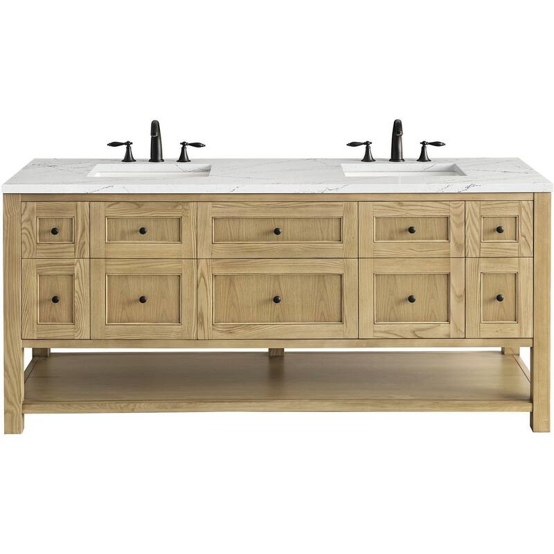 James Martin Vanities 330-V72-FENC Breckenridge 72" Free Standing - Light Natural Oak