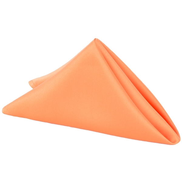 50 Pieces, Lamour Satin Napkin Approx. 20"x20" square Edge: Hemmed - Orange