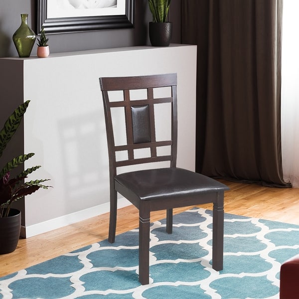 Shop Gymax Set Of 2 Dining Chairs Pu Leather Upholstered Seat High
