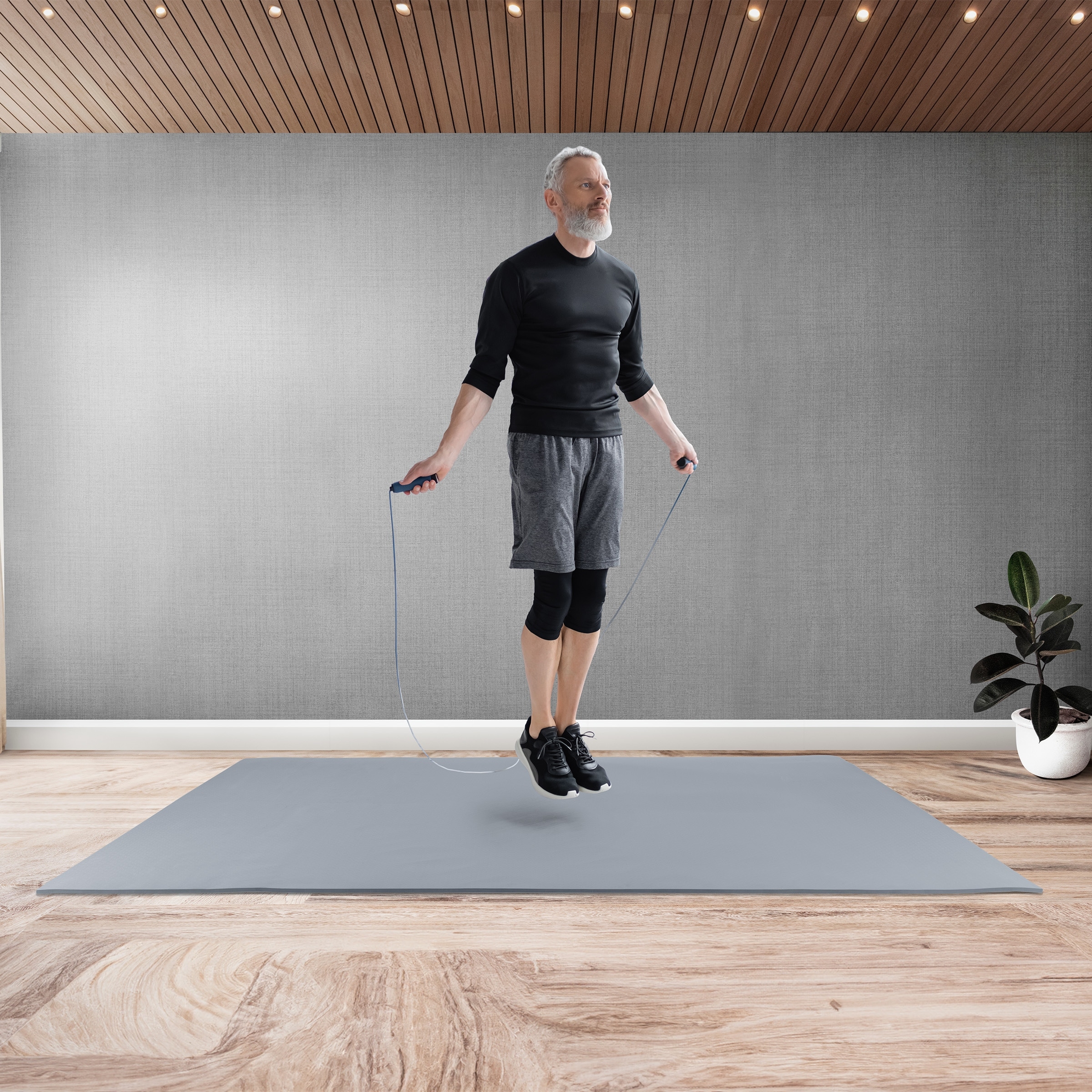 Large Yoga Mat 6 x4 Wide Exercise Mat 8mm Thick Non Slip Workout Mat Gym Flooring for Home Gym Workouts by Wakeman Bed Bath Beyond 41112744