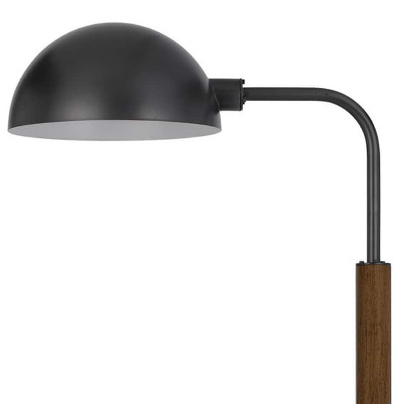 63" Tray Table Floor Lamp with Metal Base and Glass Dome Shade - 18” x 21” x 63”