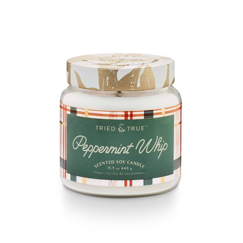 Tried & True Holiday Peppermint Whip Candle - Large Jar