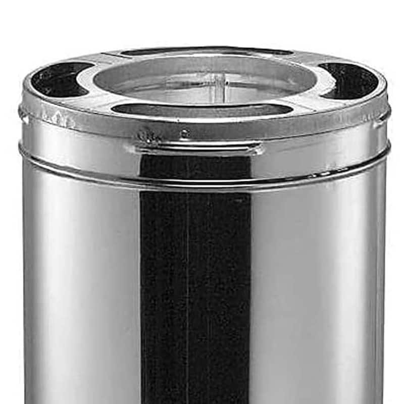 DuraVent DuraPlus 24 x 6 Inch Galvanized Steel Triple Wall Stove Pipe, Silver - 11.6