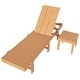 preview thumbnail 70 of 113, Shoreside Modern Poly Eco-Friendly All Weather Reclining Chaise Lounge With Wheels and Side Table (2-Piece Set)
