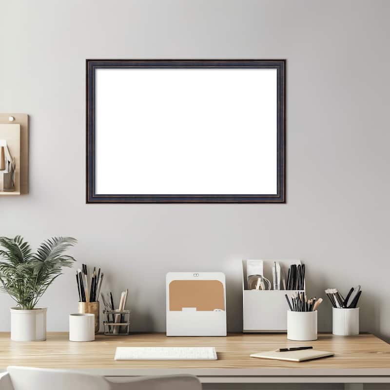 Amanti Art Dark Bronze Scoop Framed Dry Erase Magnetic Board