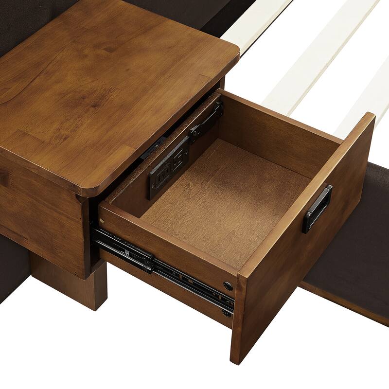 Danson Upholstered King Bed with Side Tables