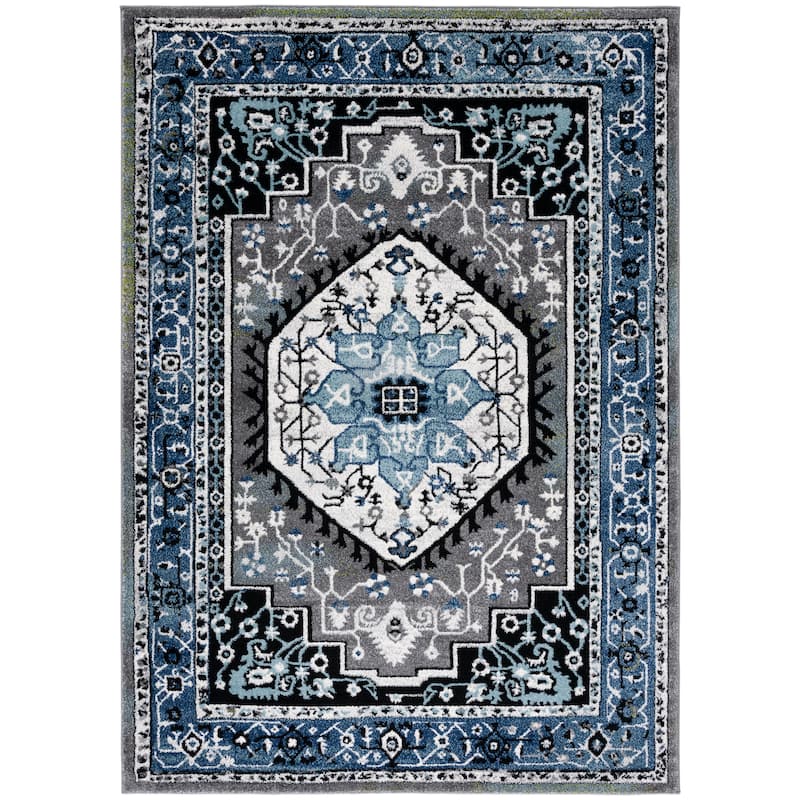 SAFAVIEH Vintage Hamadan Madge Rug - 4' x 6' - Blue/Grey