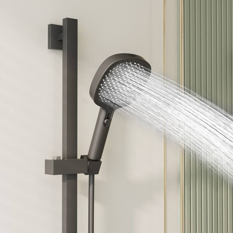 Modland Bathtub Faucet 2-Function Shower System with 3 Modes Handheld Shower,Height Adjustable Shower Slide Bar