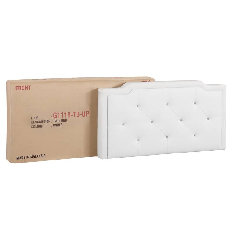 White Twin Bed - Casual Style Bedroom Furniture - Modern Design