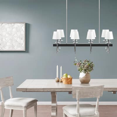 8-Light Traditional Chandelier with Drum Shades for living room,bedroom,and dining room