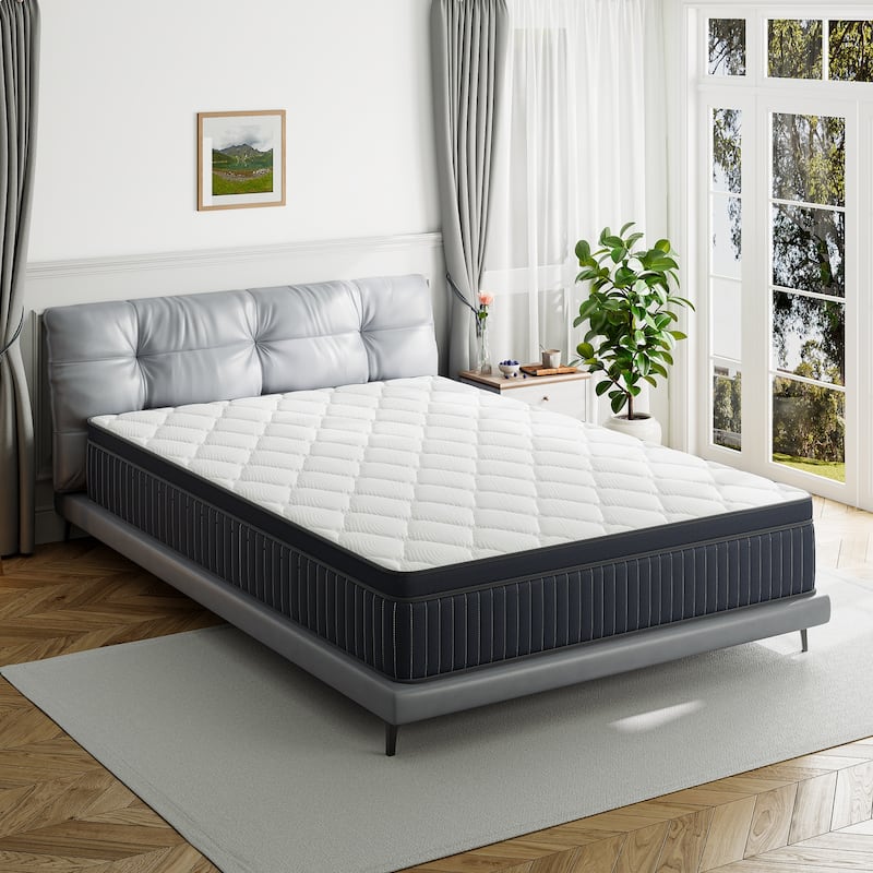 SweDrea 12in. Medium Pillow Top Gel Memory Foam Innerspring Hybrid Mattress with CertiPUR-US, SGS and OEKO-TEX Certified