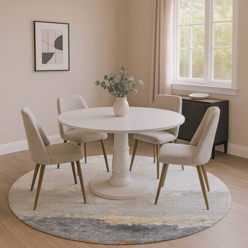 Premium Washable Super Soft Contemporary Ombre Mayfield Rug - Gold - 8' x 8'