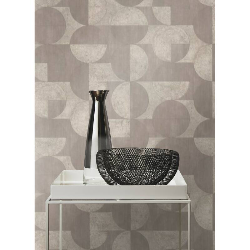 Advantage Barcelo Grey Circles Wallpaper