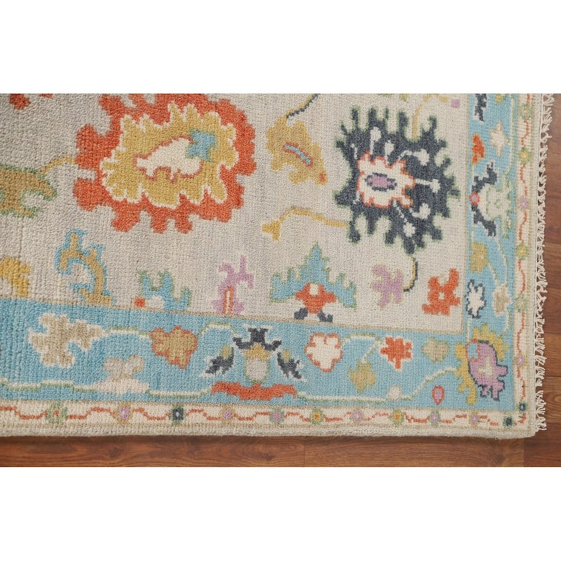 Floral Oushak Oriental Accent Rug Handmade Wool Carpet - 2'7" x 5'11"