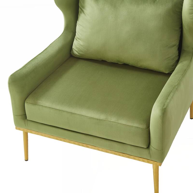 Modern Armchair Velvet Accent Chair Reading Chair Single Sofa Chair for Living Room