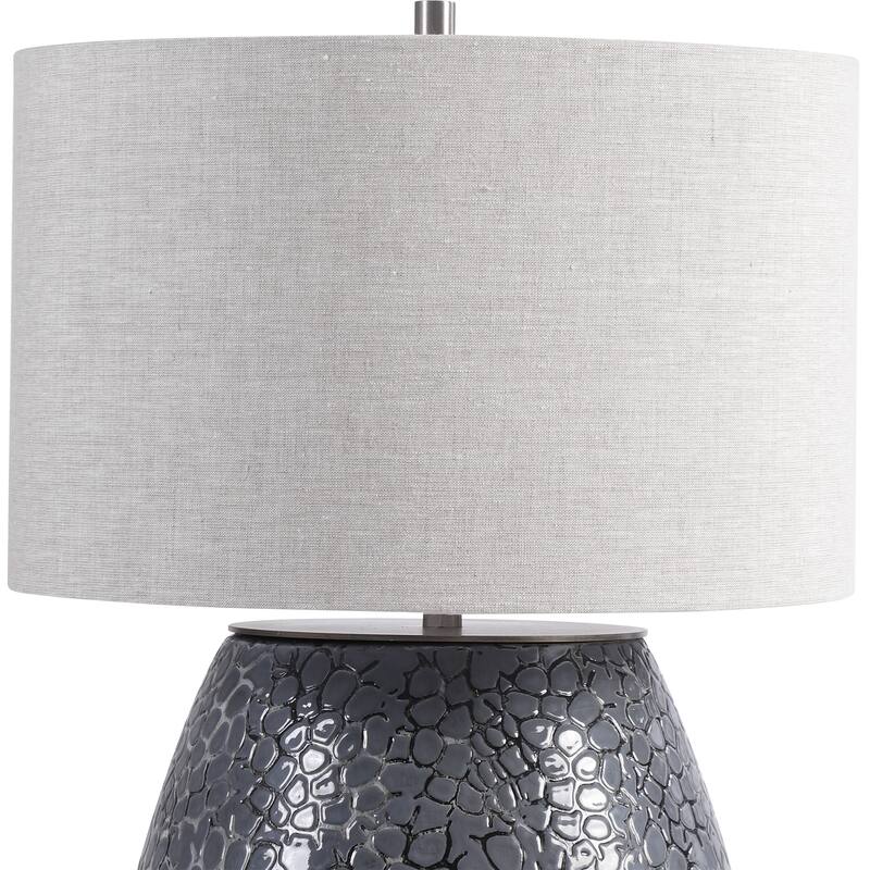 Uttermost Pebbles Metallic Grey Table Lamp