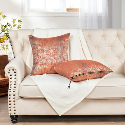 Peralta 2-piece Jacquard Chenille Zipper Pillow Shell Set, NO INSERT