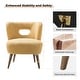preview thumbnail 4 of 5, Dulcinea Ullna Lambskin Sherpa Upholstery Accent Chair by HULALA HOME