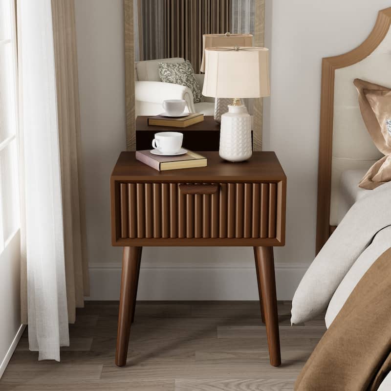 SUNBURY Mid-Century End Table with Drawer
