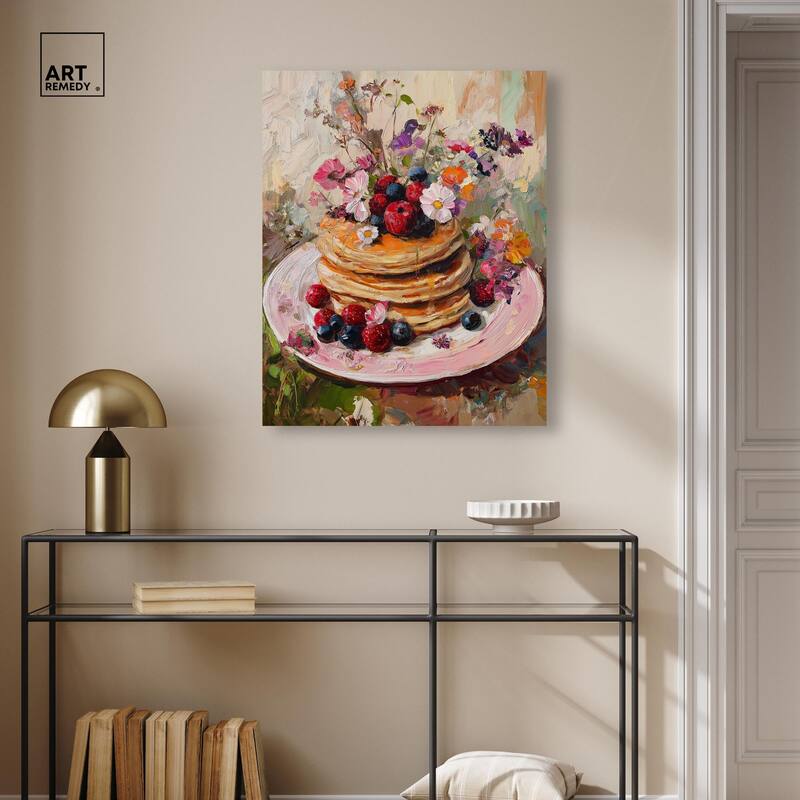 Raspberry Pancakes II Canvas by Art Remedy, Gallery Wrapped