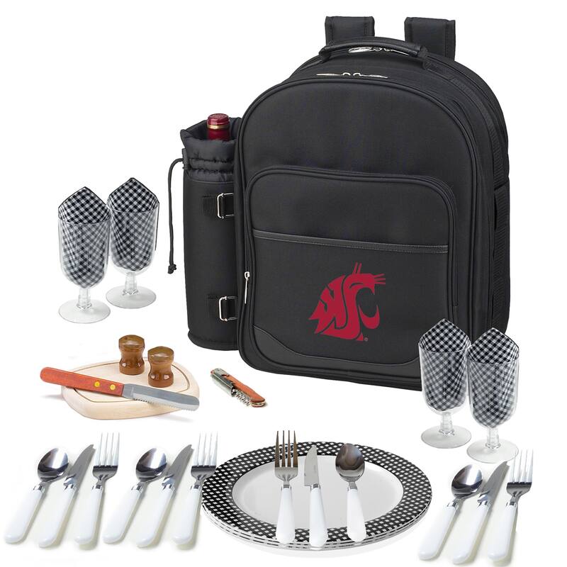 NCAA Washington State Cougars Picnic Backpack Equipped for Four