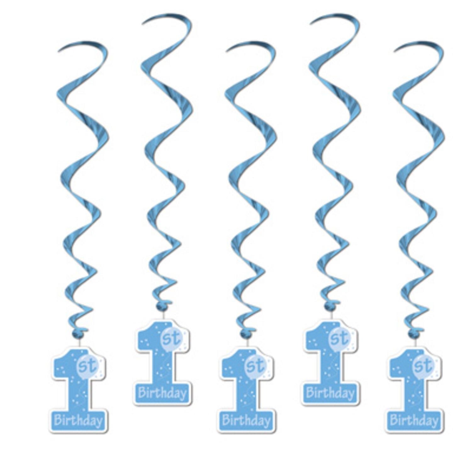 Shop Pack Of 30 Baby Boy 1st Birthday Blue Hanging Party
