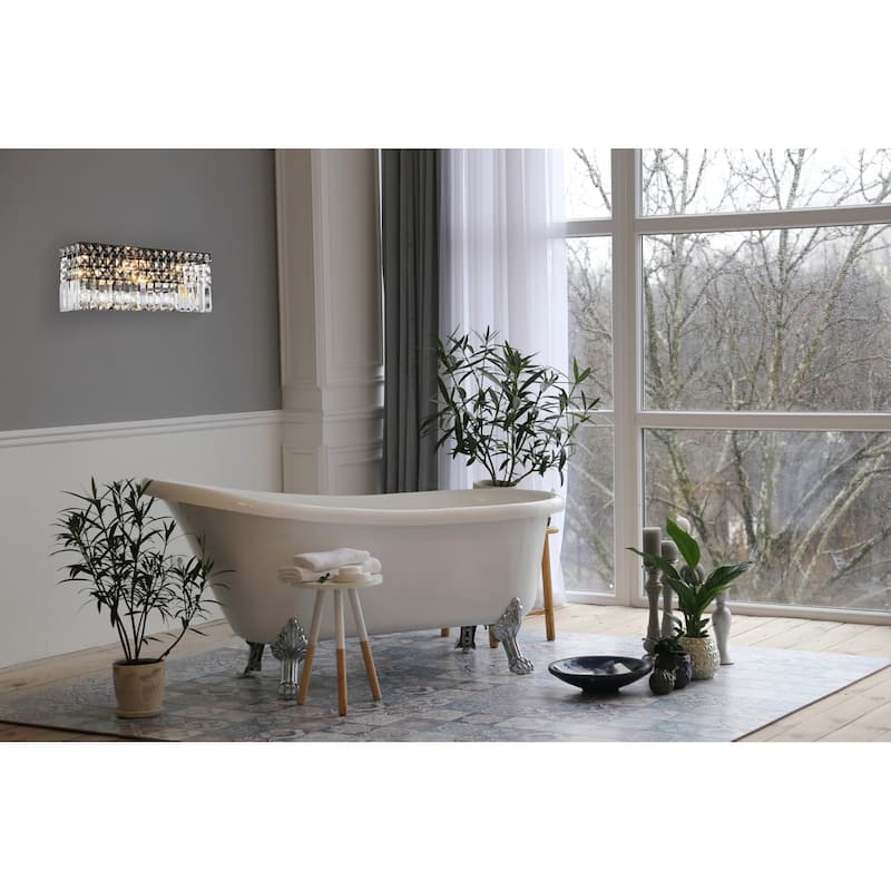 Elegant Lighting V2032W18/RC Maxime 3 Light 6" Tall Wall Sconce with