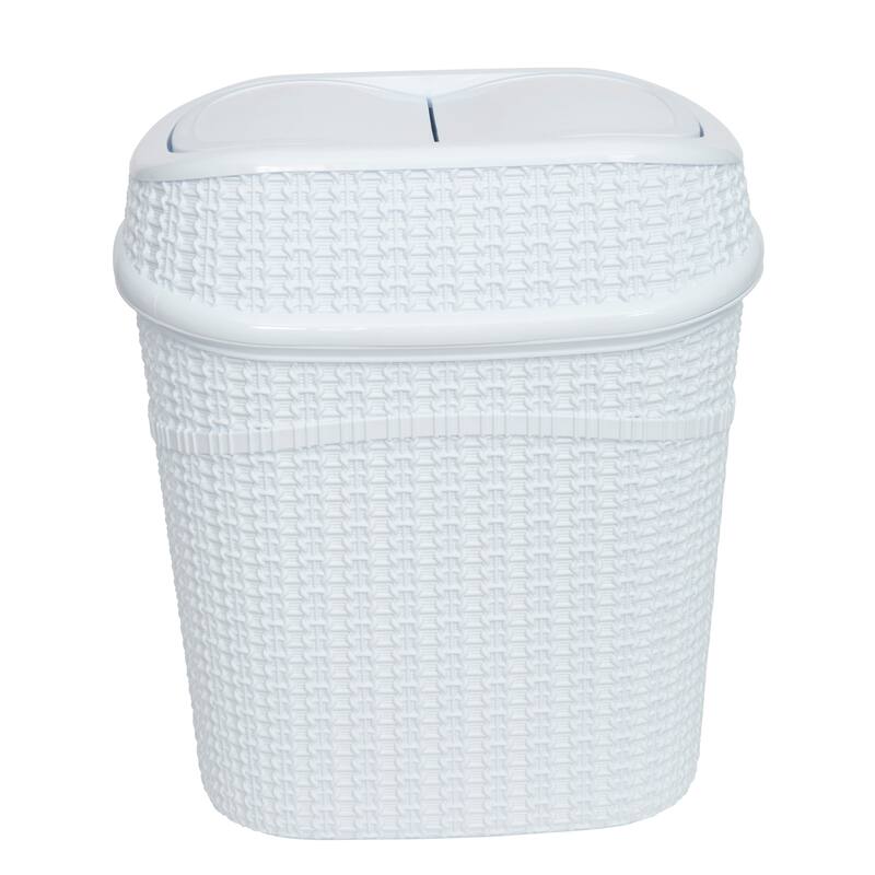 Bath Bliss 9.5 Liter Sailor Knot Swing Top Waste Bin