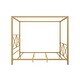 preview thumbnail 6 of 12, Avenue Green Rosemarie Goldtone Metal Canopy Bed