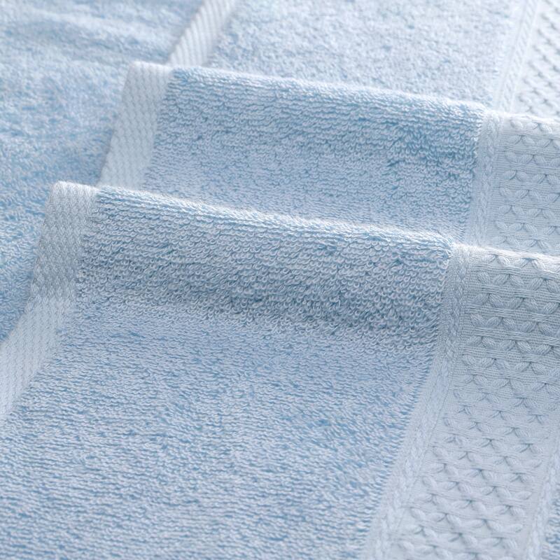 Cotton Bath Towels, 2 Pack Soft Towel Set Luxury Absorbent Quickdry Oversized Bath Towels for Bathroom, Pool 28" x 56" - Blue