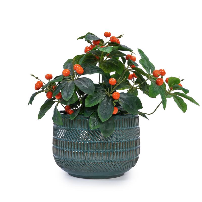 Handmade Textured Ceramic Pots for Succulents & Herbs, Indoor/Outdoor