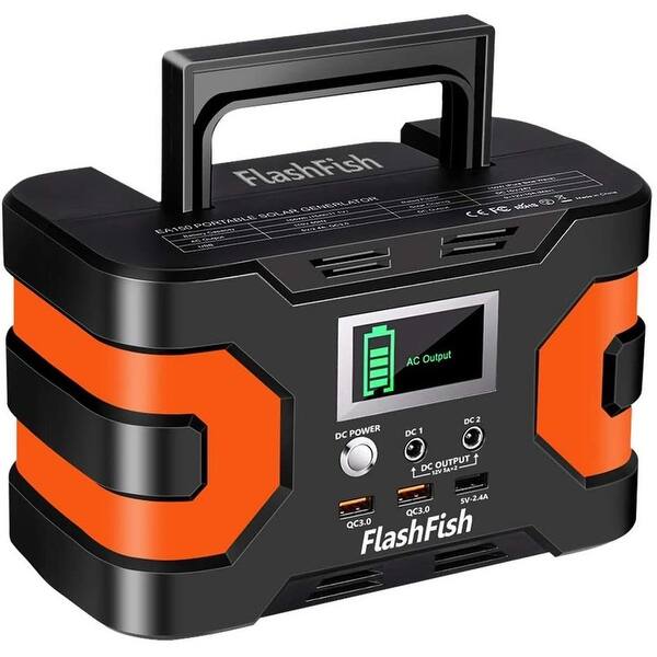 Flashfish 200W Peak Power Station,45000mAh Power Pack?150W Lithium Battery  Pack Solar Generator for Emergency Power Supply - Bed Bath & Beyond -  36247957