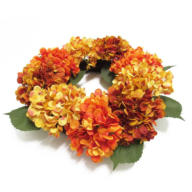 Artificial Hydrangea Flower Wreath 20in