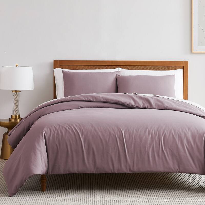 Vilano Series Ultra Soft 3-piece Duvet Cover Set - Lavender - King - Cal King