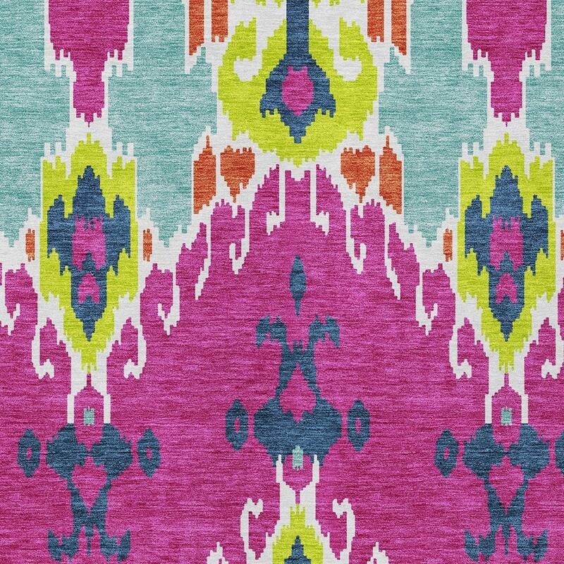 HomeRoots Ikat Transitional Rectangle Outdoor Rug