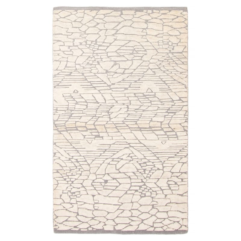 ECARPETGALLERY Hand-knotted Tangier Cream Wool Rug - 2'11 x 4'11 - Cream - 2'11 x 4'11