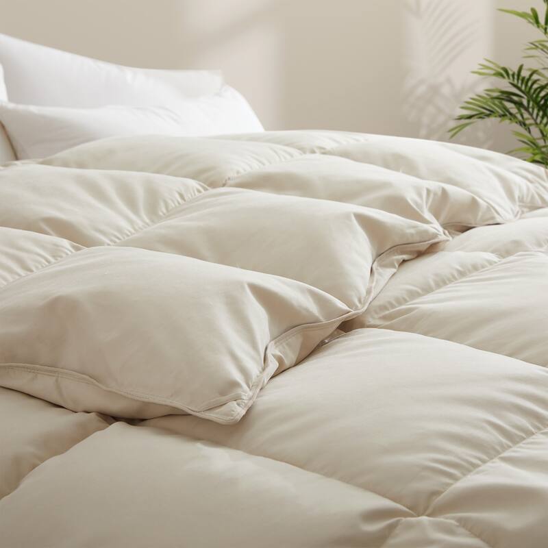 All Season White Goose Feather Fiber & Down Duvet Comforter
