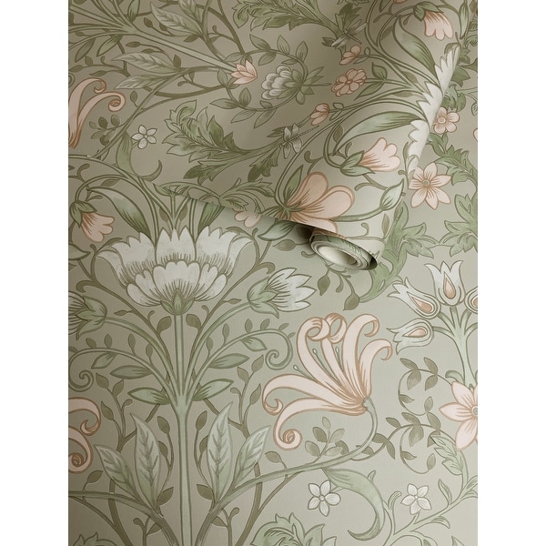Vintage Floral Non-Pasted Wallpaper undefined 396 in x 20.8 in