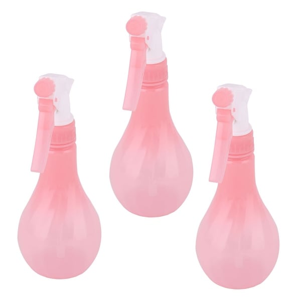 Office Plastic Watering Flower Plant Tree Trigger Bottle Pink 290ml 3 Pcs