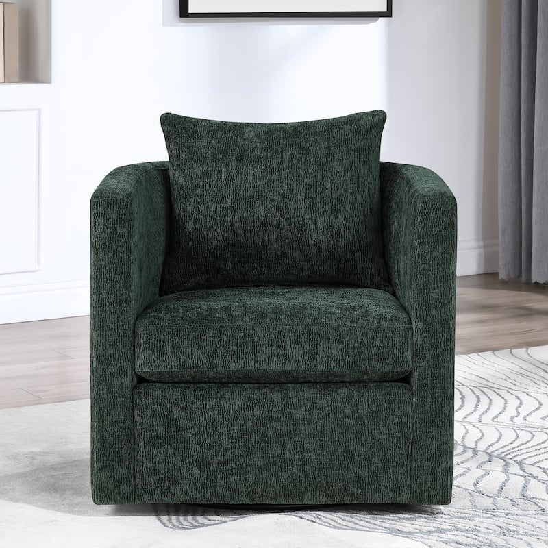 Sylvani Swivel Barrel Chair by Greyson Living - Kelly Green