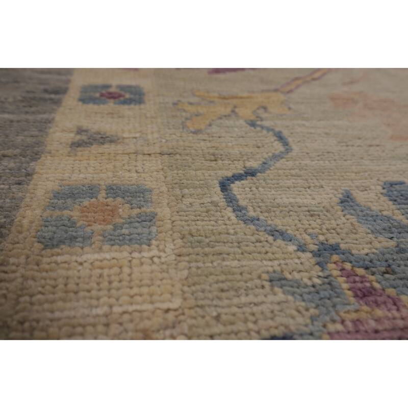 Grey Oriental Oushak Turkish Large Area Rug Handmade Wool Carpet - 10'0"x 13'7"