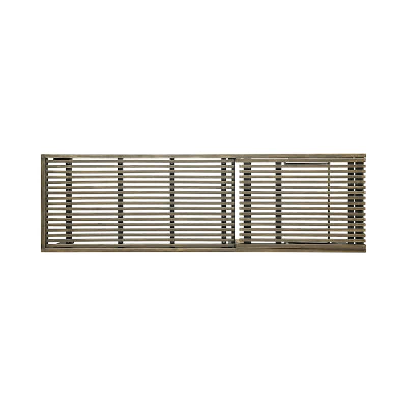 Outdoor Solid Wood Frame Slat Recliner